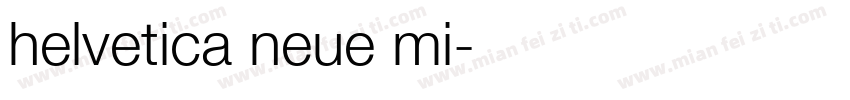 helvetica neue mi字体转换
